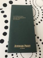 AUDEMARS PIGUET - INTERNATIONAL SALES WARRANTY BOOKLET - NEW