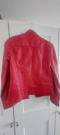 Lederjacke rot