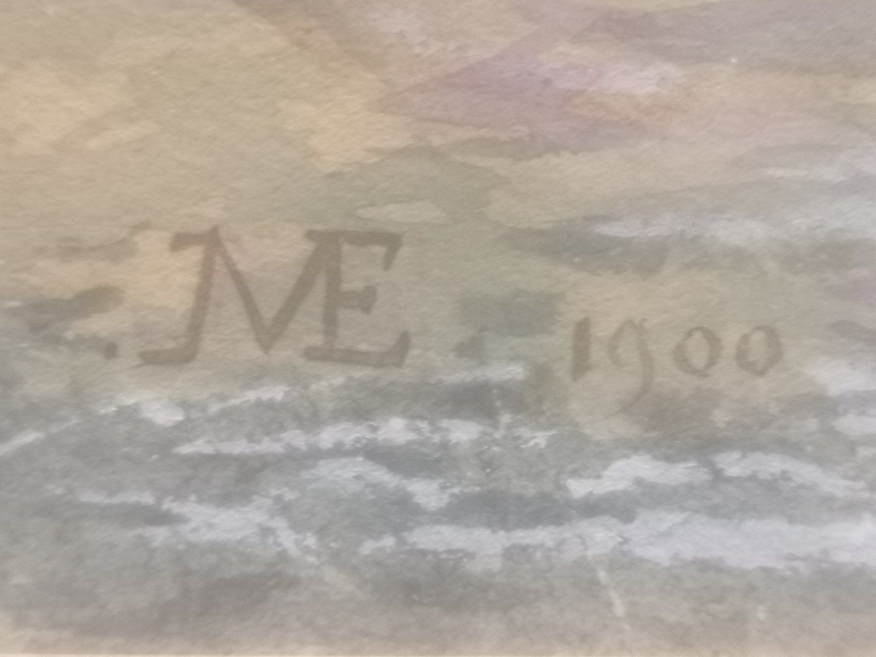 Dipinti: AQUARELLE SIGNÉE ET MONOGRAMMEE 1900 – Usato da Genève venduto da Qanil77 2