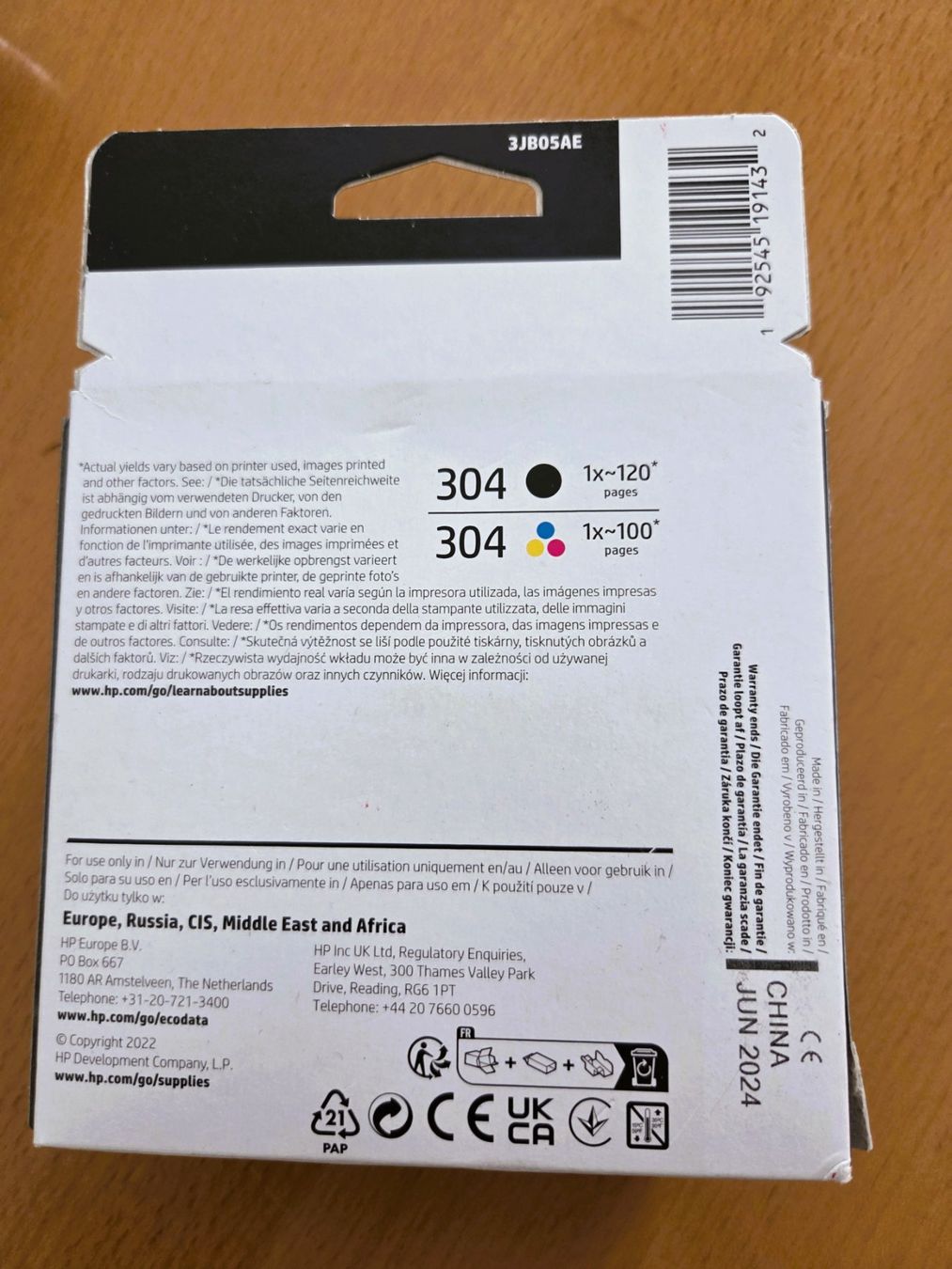 Hewlett Packard Druckerpatronen & Toner: HP 304 ORIGINAL - SCHWARZ UND FARBE – Neu (gemäss Beschreibung) aus Brüttisellen von Nighttrain 2