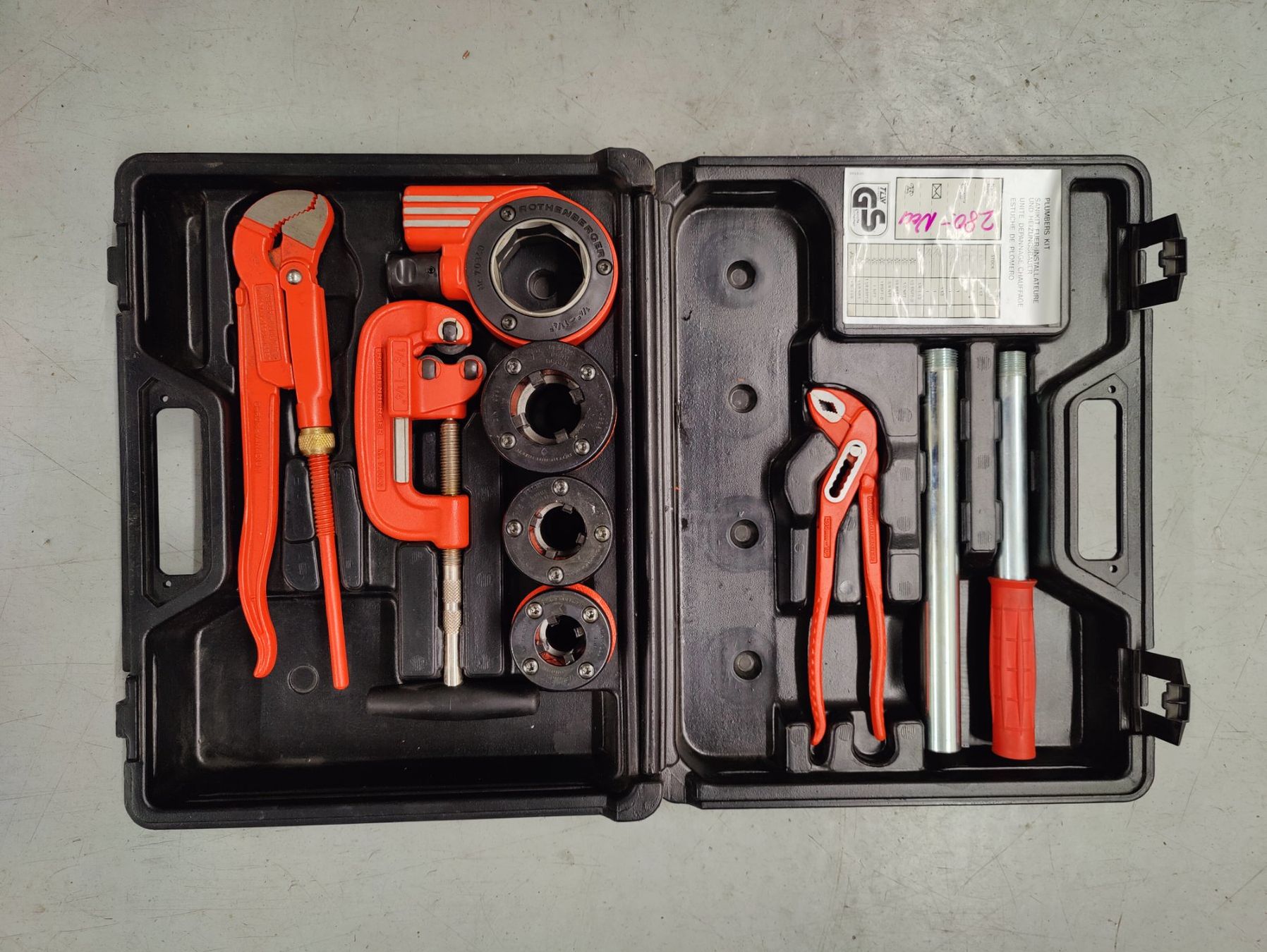 Rothenberger Tutti gli attrezzi: Neu Rothenberger Handgewindeschneider- Set – Nuovo e nell'imballaggio originale da Fehraltorf venduto da Howe