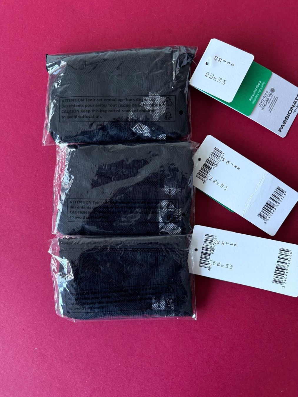 Passionata Altra biancheria intima: String, PASSIONATA, Gr. 38, Schwarz mit Blumenmuster, 3 Stck – Nuovo e nell'imballaggio originale da Rudolfstetten venduto da gst_g7xl 3