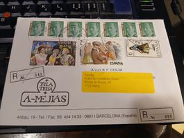 Espagne: Enveloppe philatélique illustrée rare!