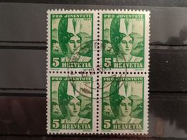 1955 PJ Appenzellerin Viererblock Top Stempel