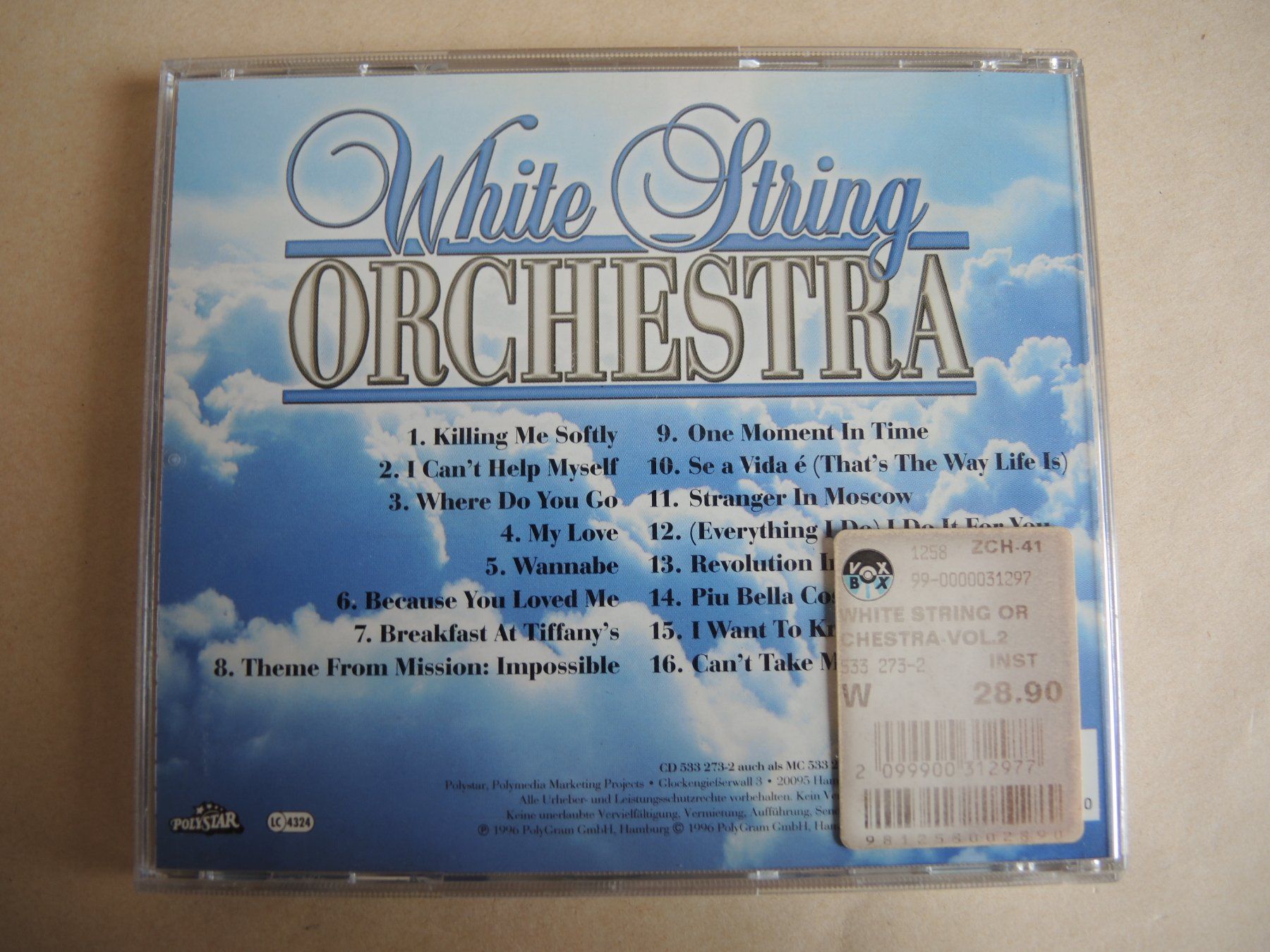CD: CD White String Orchestra Vol.2  Hits Modern Streichersound – Usato da Rorschach venduto da maeck8 2