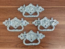 Lot de 4 poignées décoratives en métal – style ancien