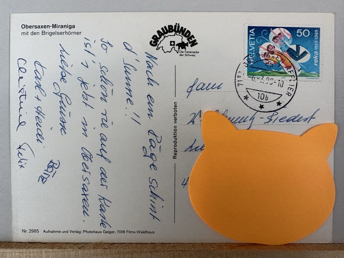 Cartoline postali: AK von Obersaxen Miraniga – Usato da Rümlang venduto da Kartenpost1 1