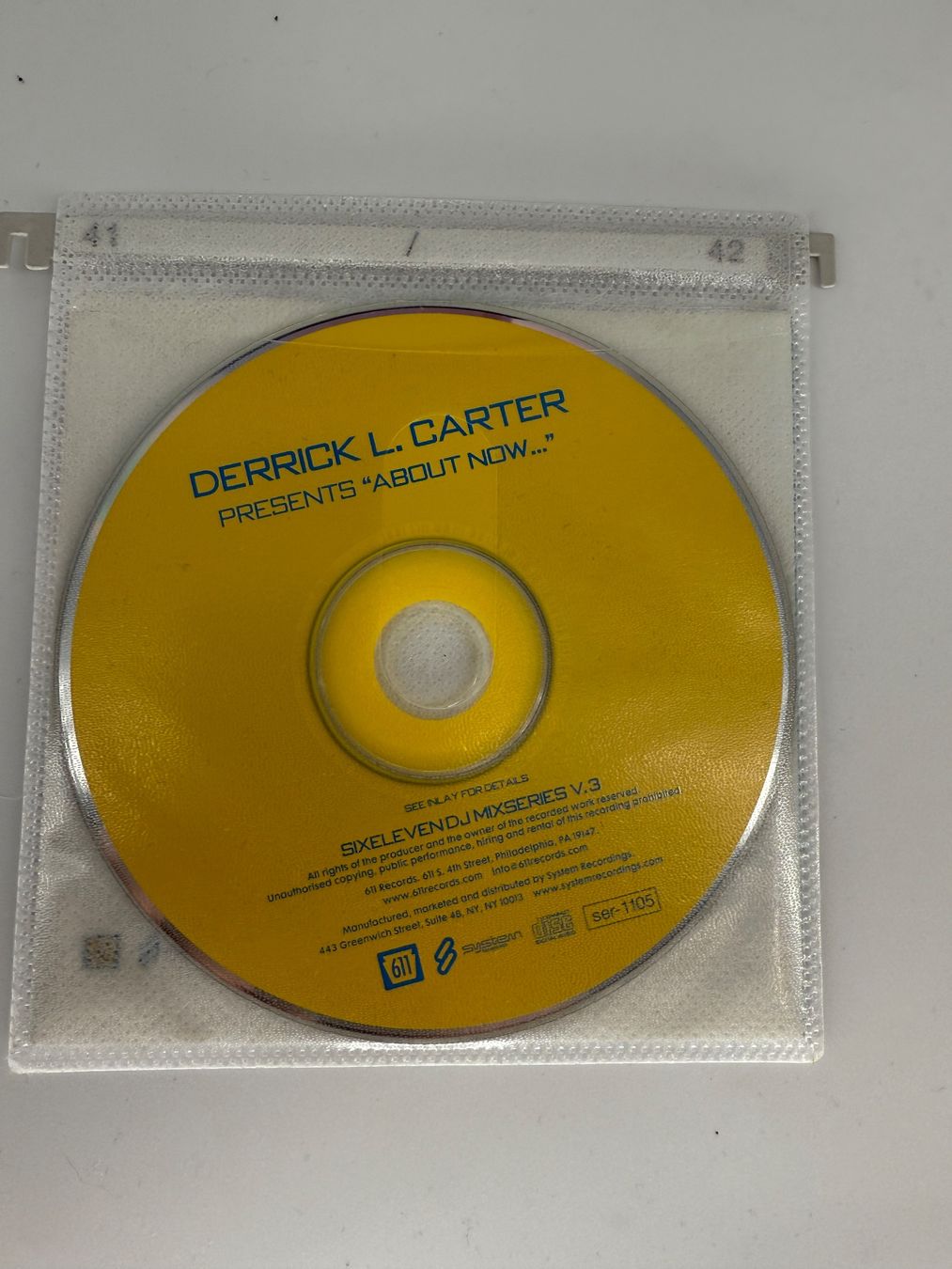 CD: Derrick L. Carter – Presents "About Now..." CD – Usato da Auenstein venduto da moin. 1