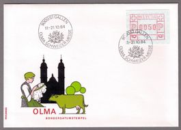 ATM 7_FDC 11.-21.10.84 St.Gallen_OLMA_Frühdatum mit KW 200 !
