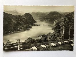Serpiano TI Panorama von der Kurhausterrasse - gelaufen 1951