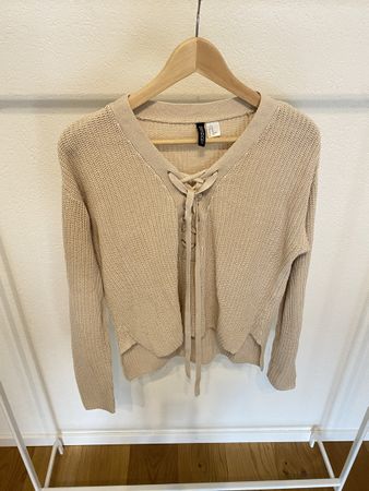 H&M Strickpullover, Beige, Grösse XS