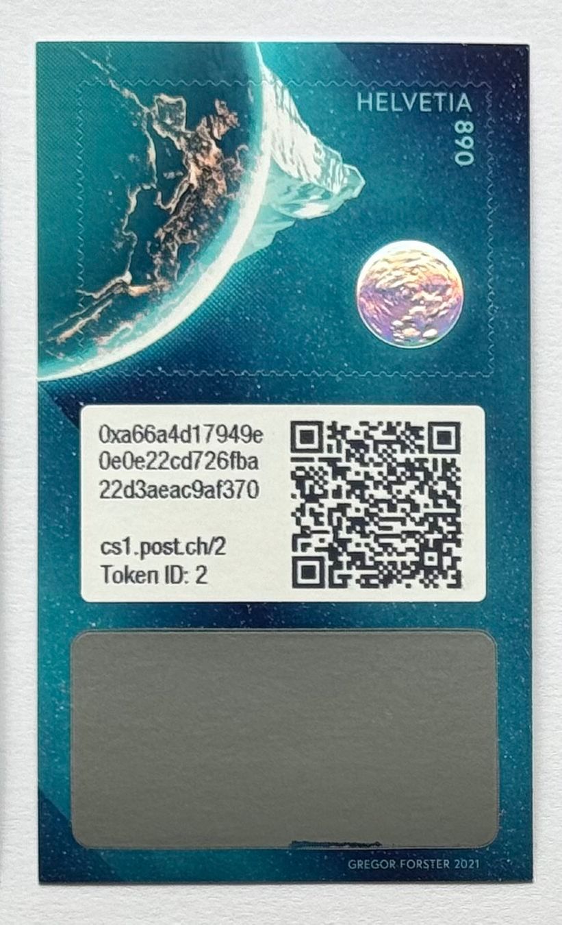 Tutti i francobolli: 4x Swiss Crypto Stamp 1.0 - ID2 Dent Blanche mit NFT – Nuovo e nell'imballaggio originale da Baar venduto da ricjon 2