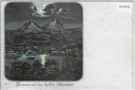Brunnen mit den Mythen - Mondschein-Litho