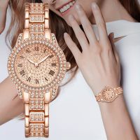 Elegantes 2er-Set Damen Quarz-Armbanduhr mit Herz-Armband 