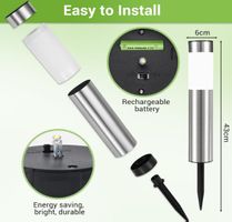 Solarlampen für Außen 4 Stück für Patio Rasen Terrasse