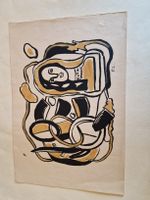 Fernand Leger.Tête de femme avec composition.