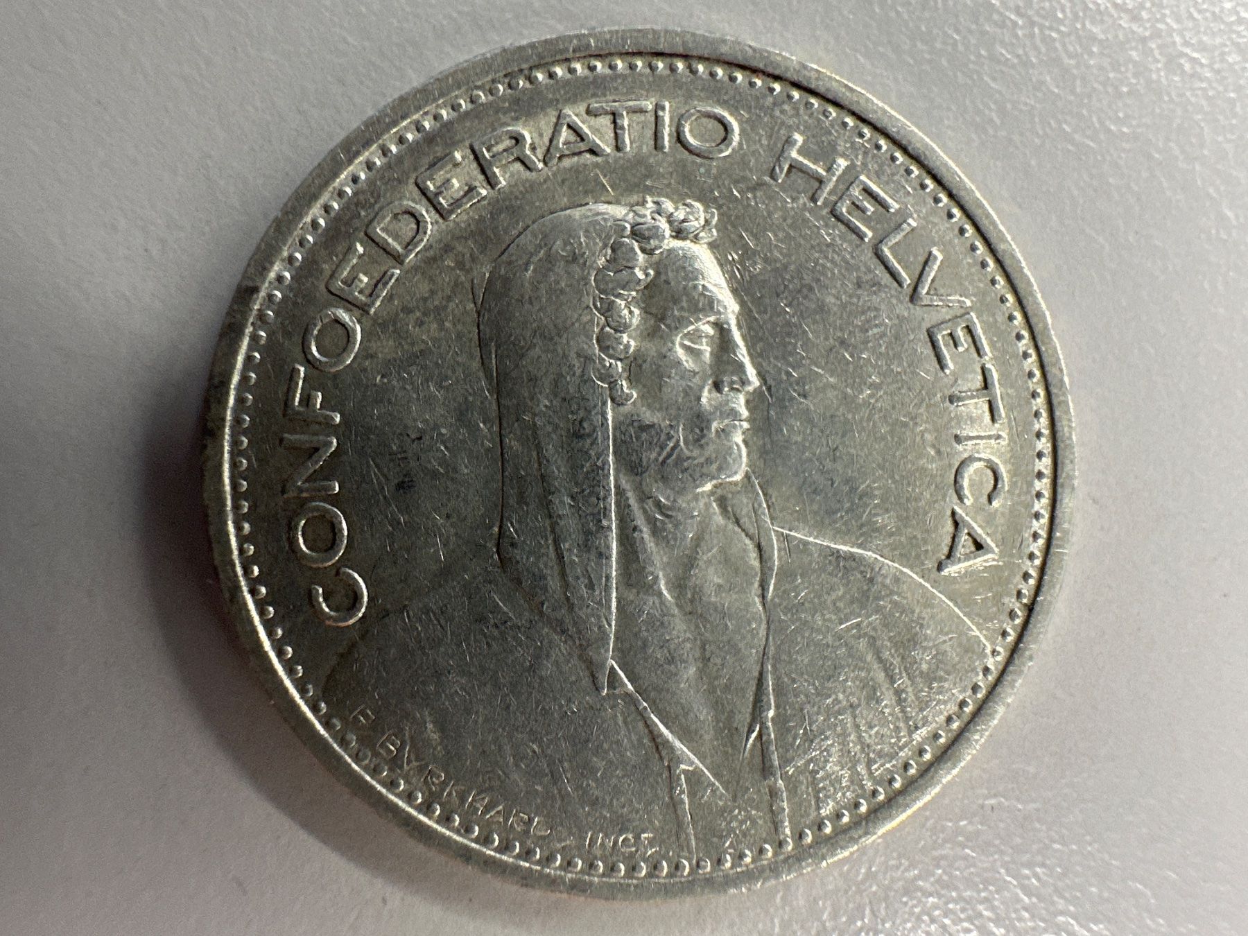 Tutti le monete: 5 Fr. Silber Schweiz 1952 – Usato da Herisau venduto da herau 1