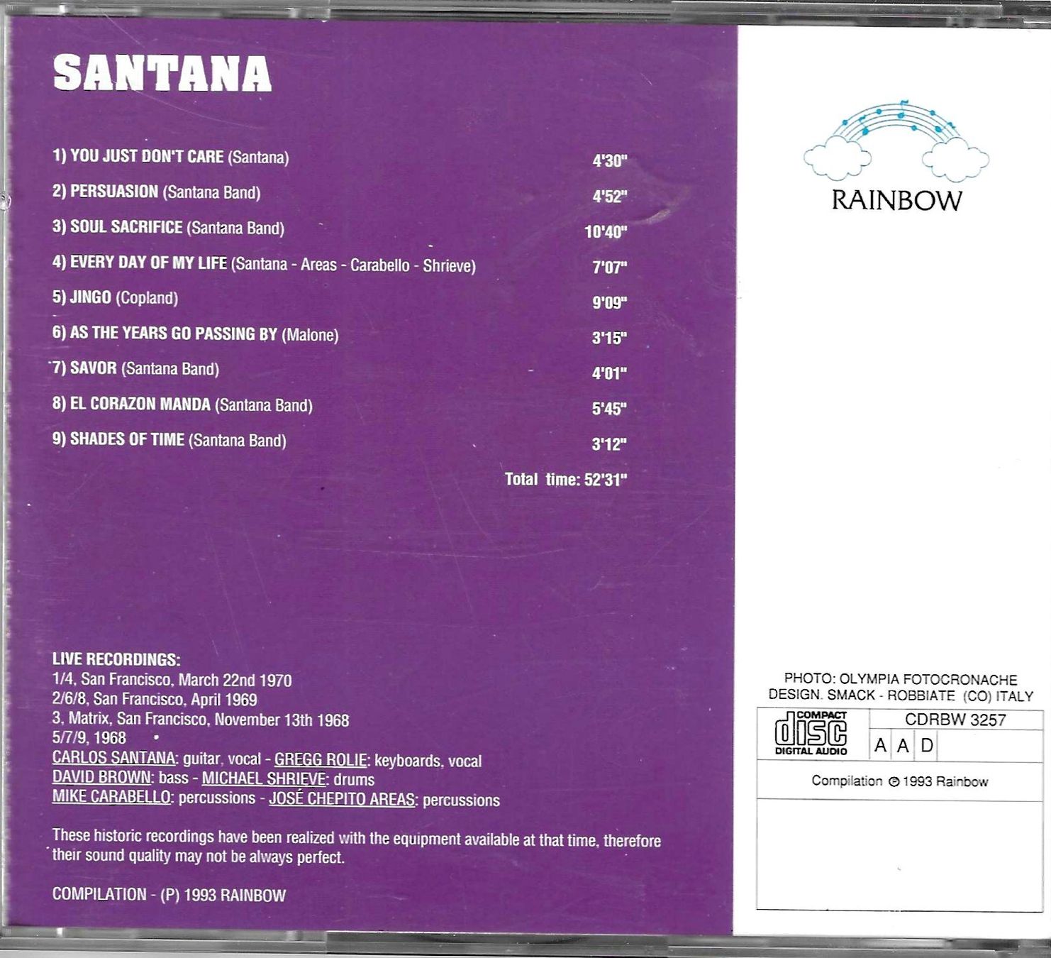 CD: Santana - Live Recordings – Usato da Savagnier venduto da Ne2065 1