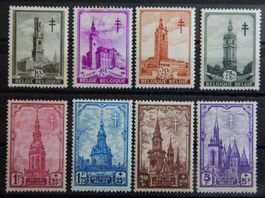 Belgien Kat. 520-527 **/* 1939 Kat. 55 Euro (hohe Werte sind