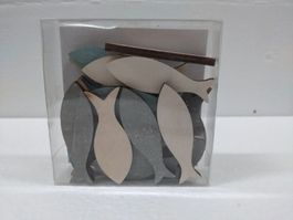 Glorex Petits poissons décos Bricolage en bois 24 pièces NEW