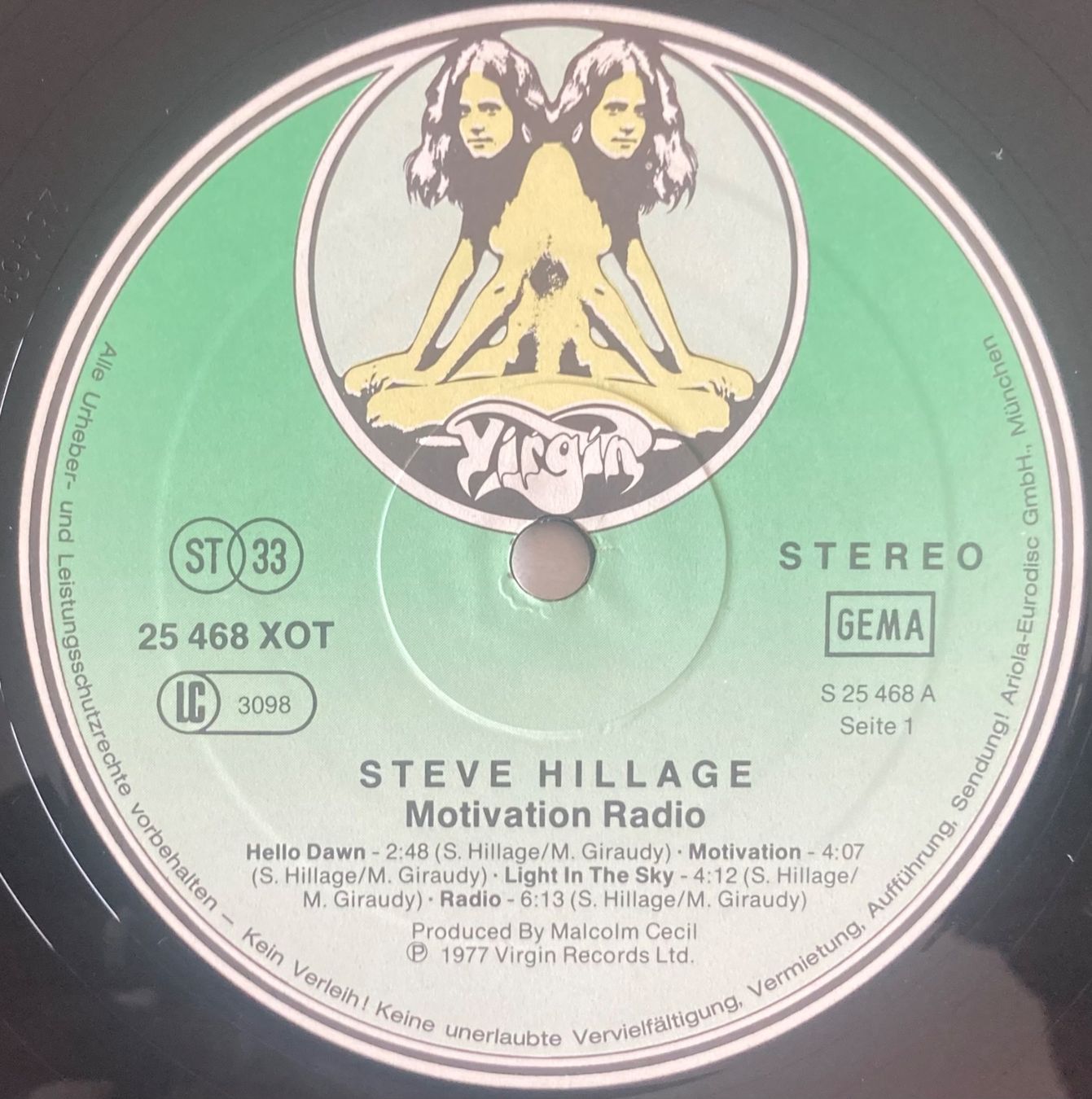 Dischi in vinile: STEVE HILLAGE - MOTIVATION RADIO – Usato da Poliez-Pittet venduto da Newtown-Records 3