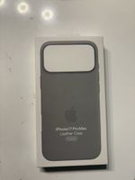 iPhone 17 Pro Max Leder Case Light Grey, Neu