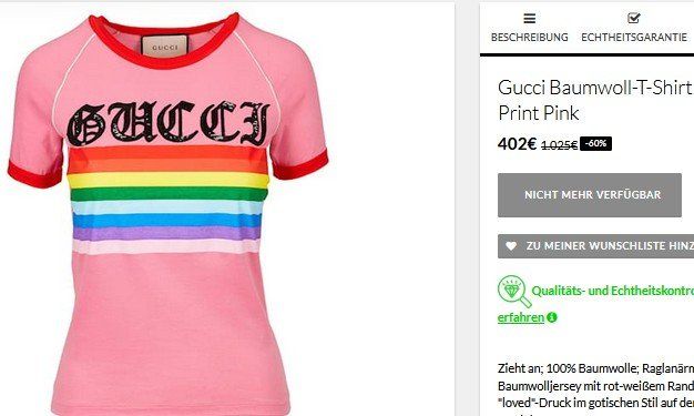 Gucci T-shirt: Gucci T-Shirt  M / L – Usato da Collonges venduto da arashee 1