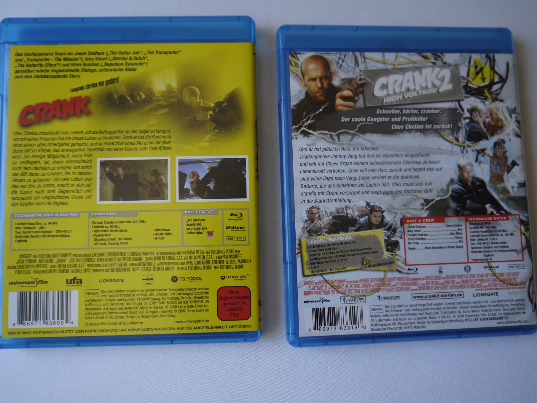 Tutti i DVDs: CRANCK 1 und 2 - Extended - Jason Statham – Usato da Hagendorn venduto da Blaf 1