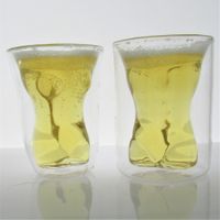 Doppelwand 150ml Glas Männlichen Und Weiblichen 1Par