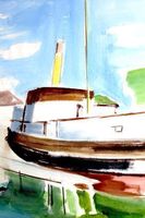HANS ROHNER (Swiss, 1898-1972) Schiff / Boot, Gouache, 1940