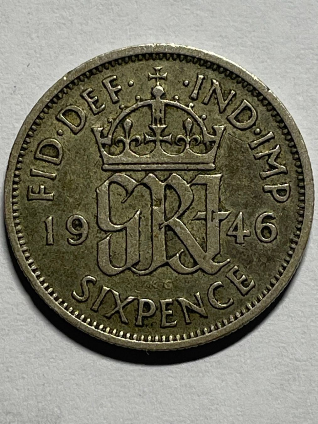 Tutti le monete: (33) Grossbritannien - Six Pence 1946 – Usato da Aesch BL venduto da masmusgo 1