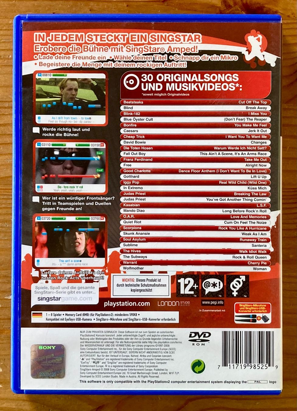 Sony Spiele: SingStar: Amped - PS2 – Gebraucht aus Zürich von Djmotionch 3