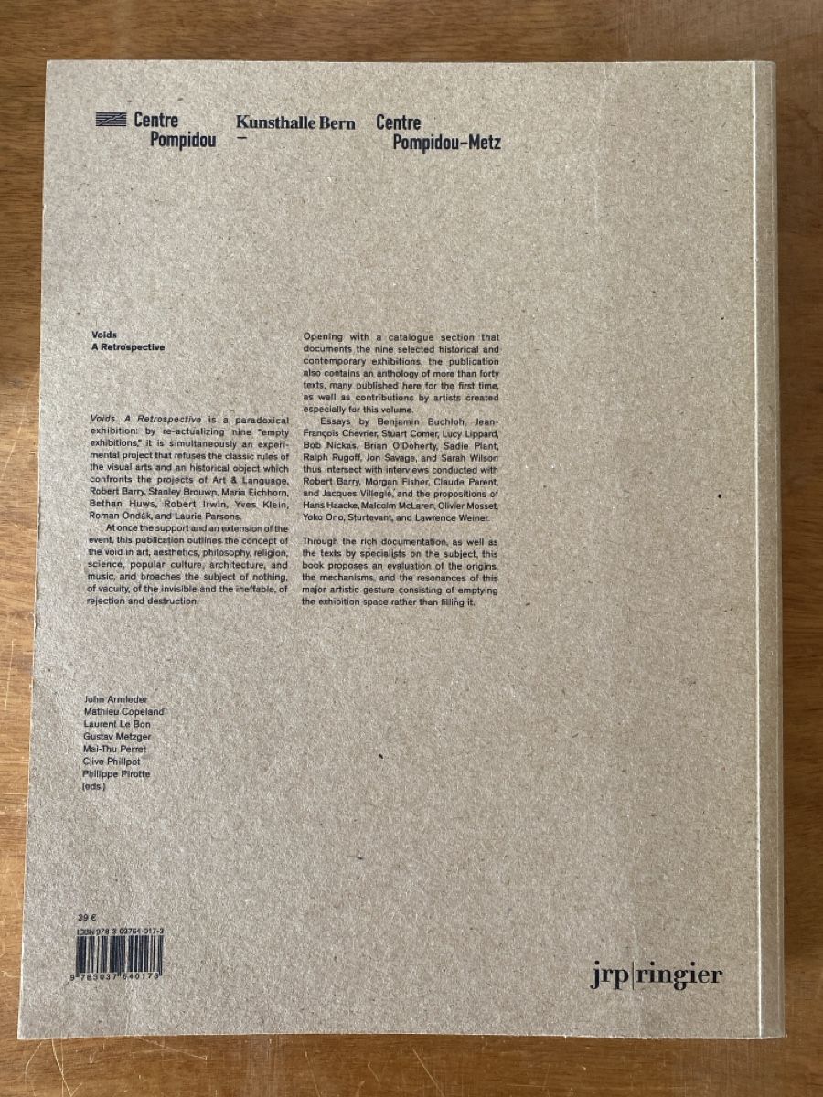 Libri: Jon Hendricks: Voids: A Retrospective – Usato da Zürich venduto da ann_9fv5 1