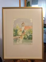 Aquarell "St. Magdalen-Kirche Judenburg" – Signiert & Datier