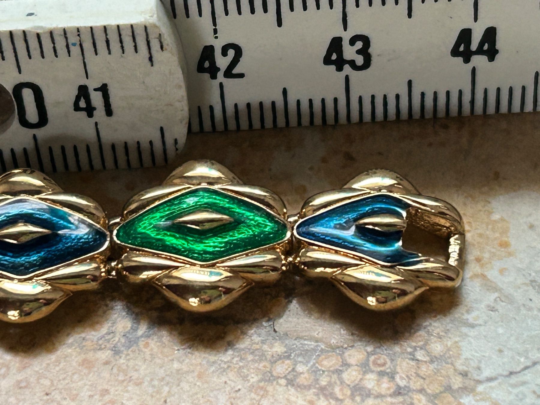 Ketten: Vintage Kette Emaille grün blau – Gebraucht aus Basel von bellespirit 9