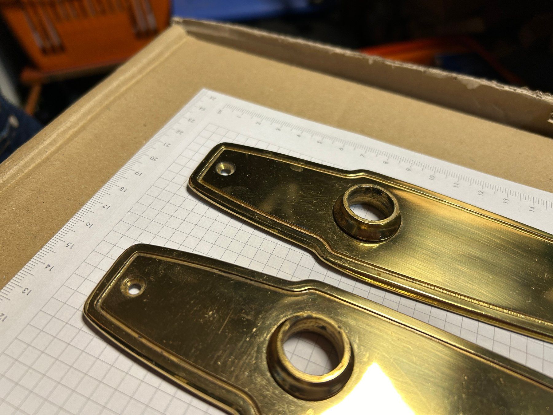 Ferramenta: Türgarnitur- Schild 2 Stk. BB 78, 210 x 50 mm, Messing – Nuovo (secondo la descrizione) da hägendorf venduto da hsh4614 2
