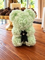 Mintgrüner Rosenbär mit eleganter Schleife ❤️🌹