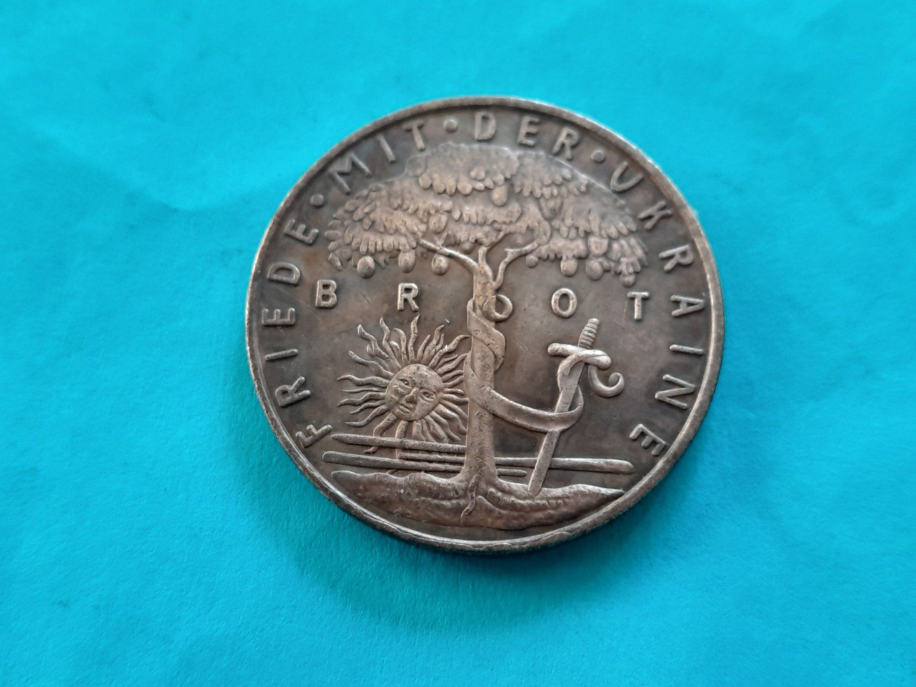 Medaglie: Medaille 1918, Friede mit der Ukraine, 36mm – Nuovo (secondo la descrizione) da Aarau venduto da Reto_BA_01