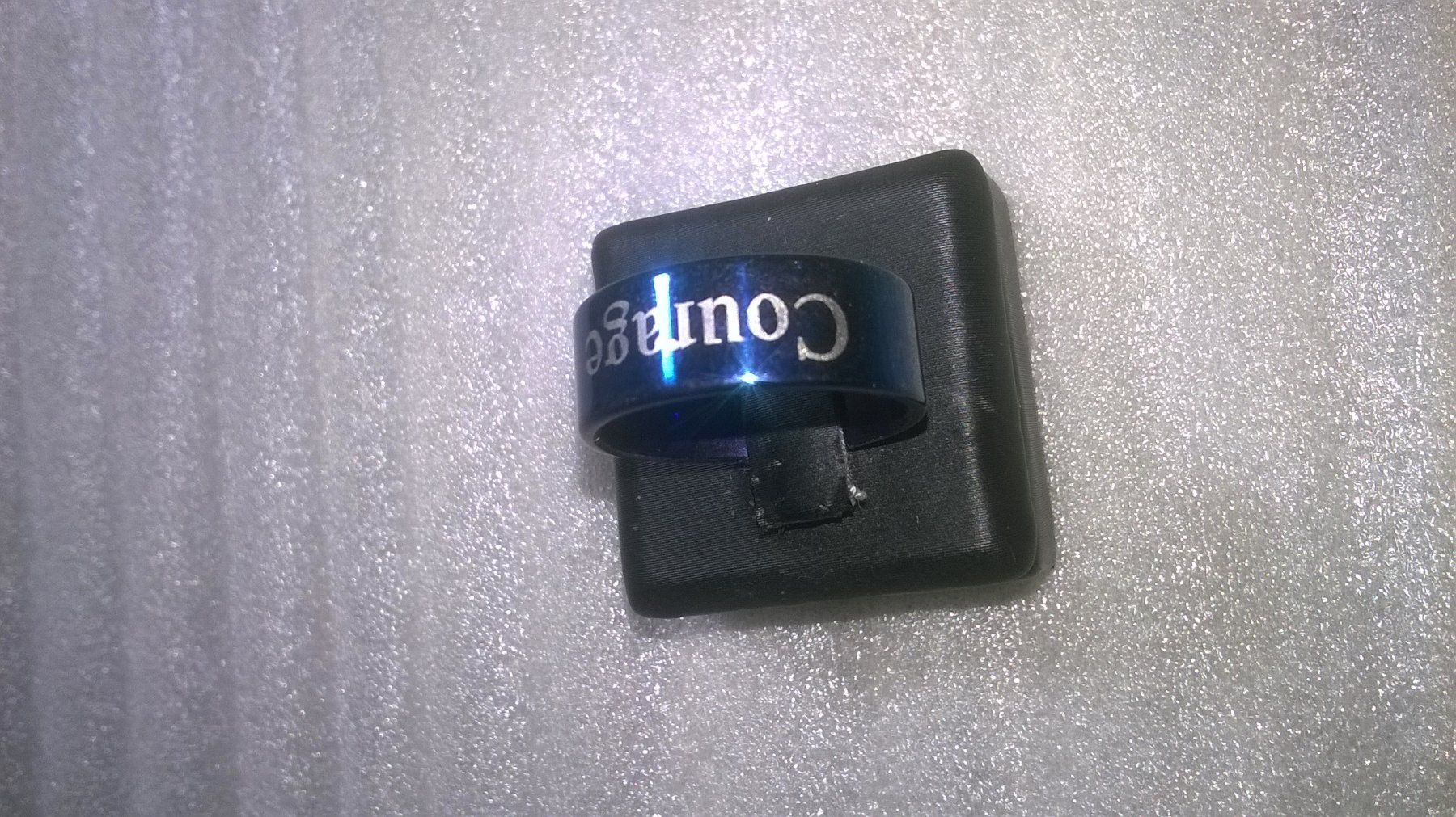 Ringe: RING EDELSTHAL,,MIT COURAGE GESCHRIEBEN – Neu (gemäss Beschreibung) aus Basel von bijoutrie_4 1
