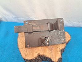 1 antikes Tor Schloss mit Schlüssel, DM9.4cm (LOT2879X#TBS1)