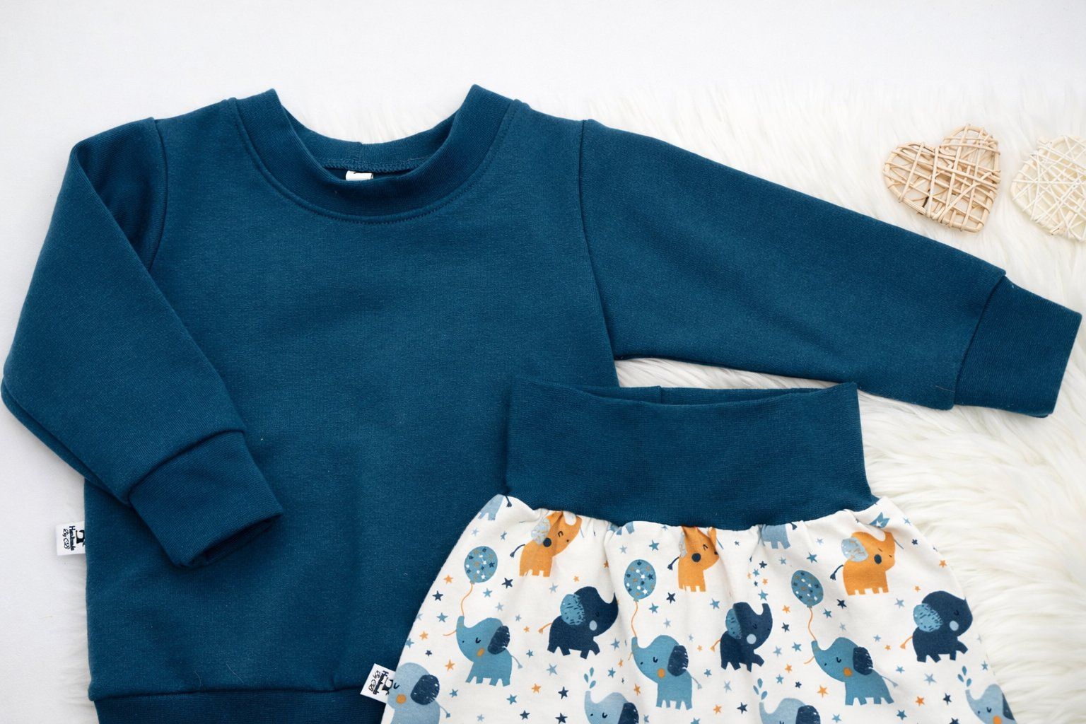 Lotti & Set di vestiti: Set Elefanten Petrol - Pullover & Pumphose Gr.68/74 - NEU – Nuovo e nell'imballaggio originale da Zürich venduto da sambaum 3