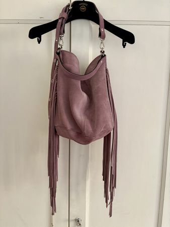 INTI Tasche Wildleder Fransen Lila