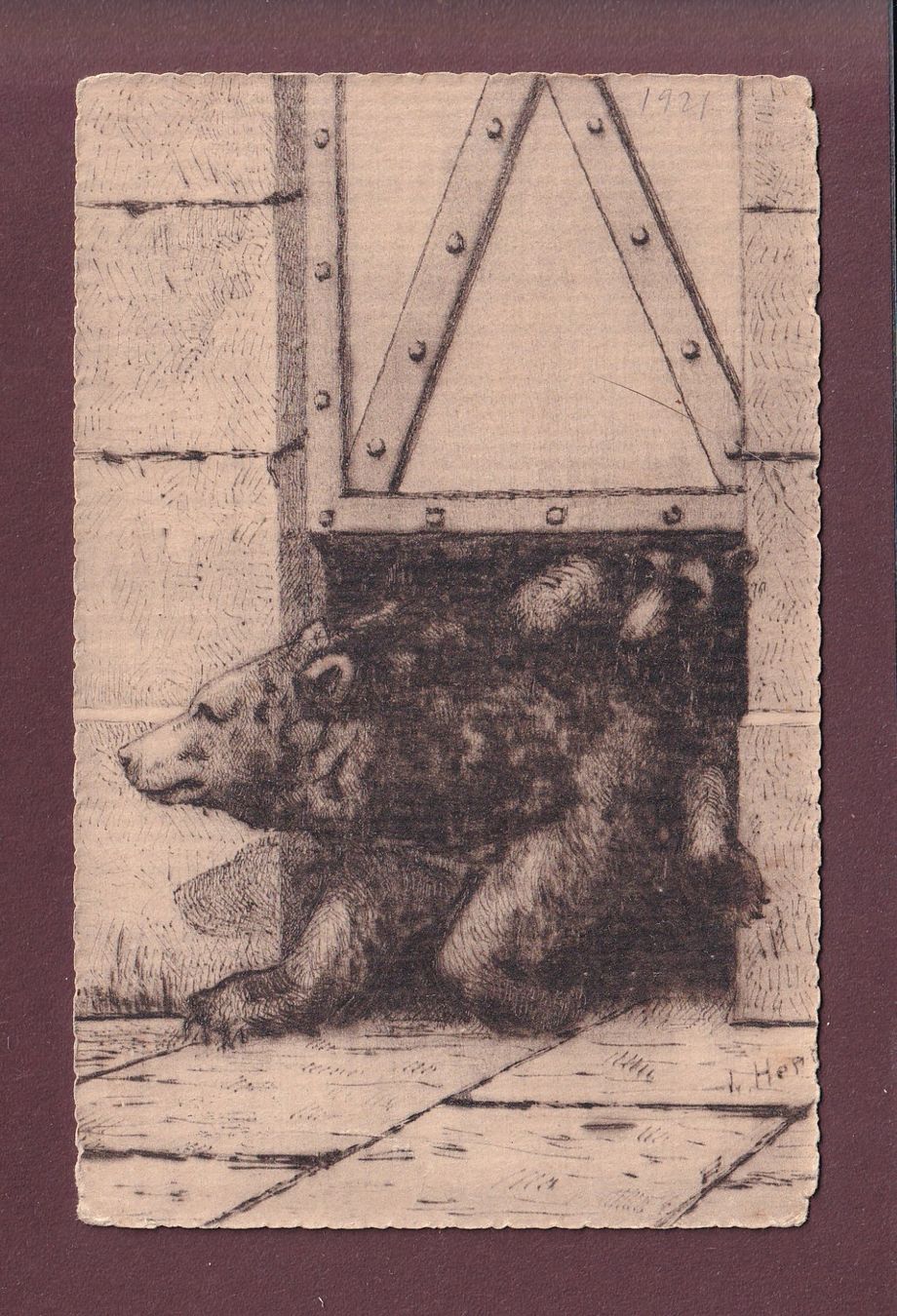 Cartoline postali: BERN - Bärengraben - 1921 – Usato da Pully venduto da nicecards