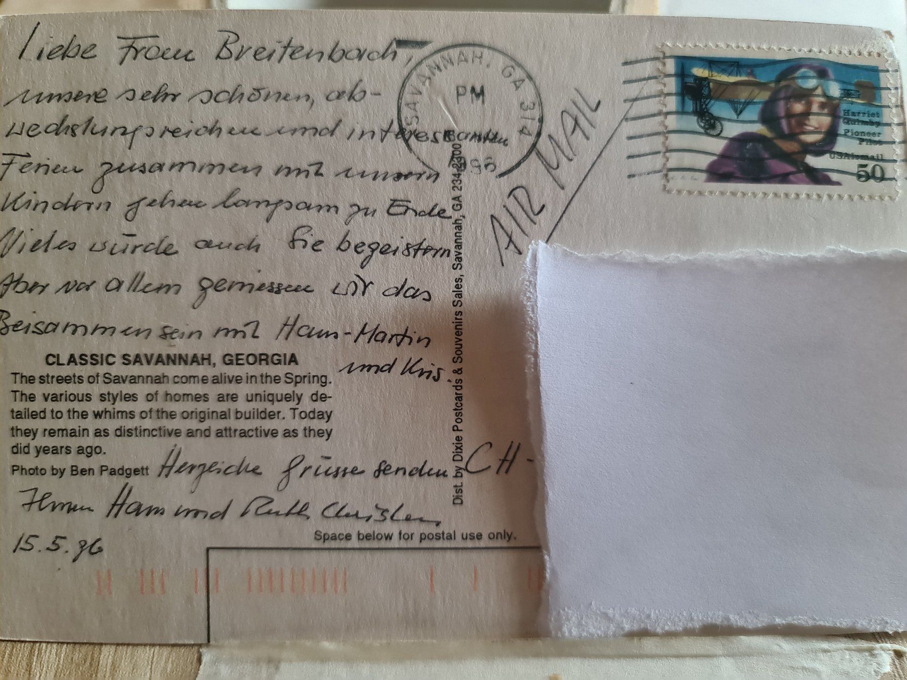 Cartoline postali: Ansichtskarte Classic Savannah Georgia USA – Usato da Dintikon venduto da Vexi 1