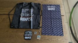 Harley Davidson 120 Budapest Set Tasche Bandana Pin Motorrad