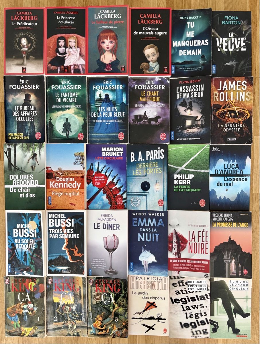 Libri: Lot effrayant de 30 romans policier / suspense !! – Usato da Fribourg venduto da Robinson77