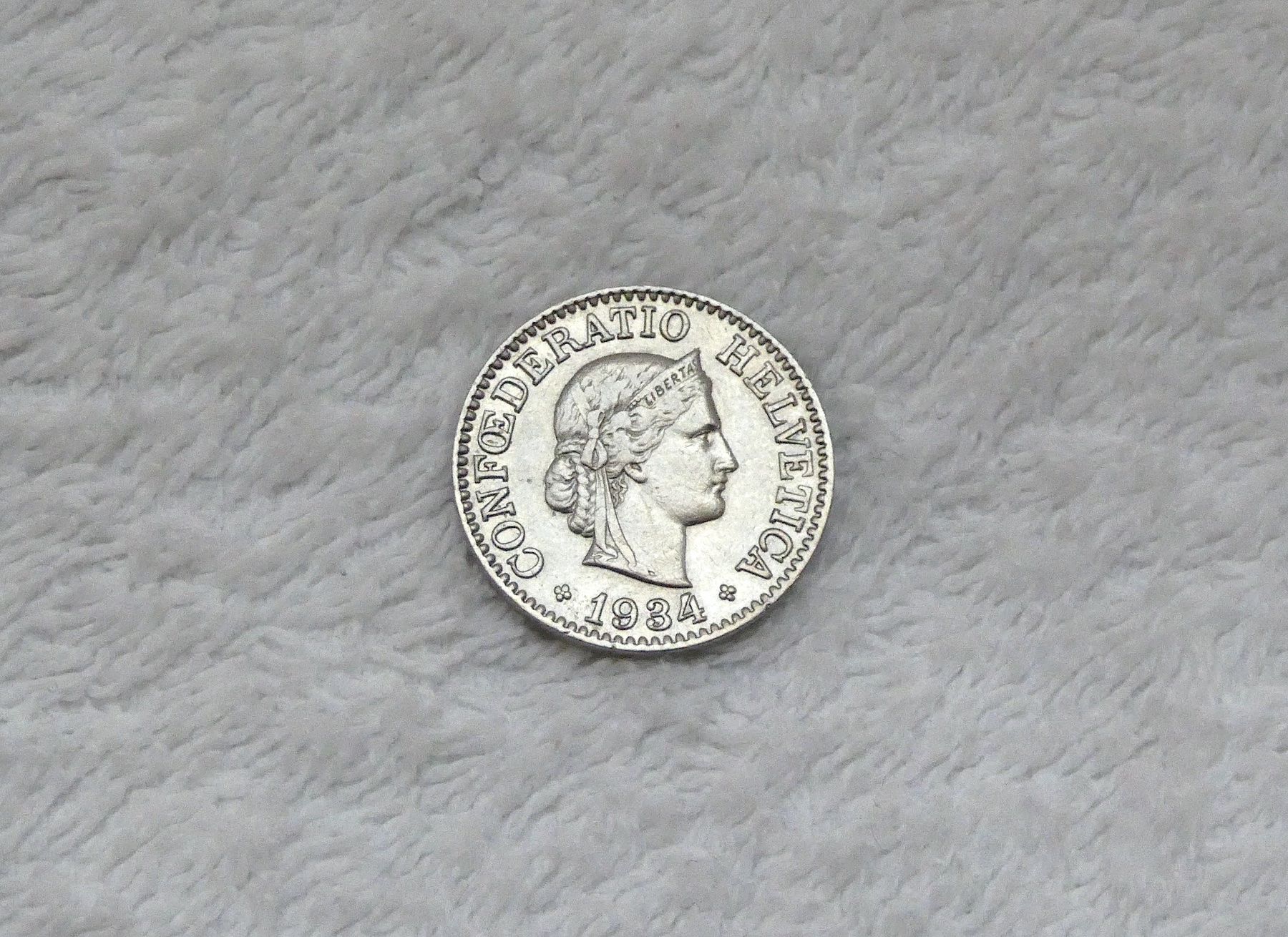 Tutti le monete: 10 centimes/rappen 1934 – Usato da Nyon venduto da Ilmi09