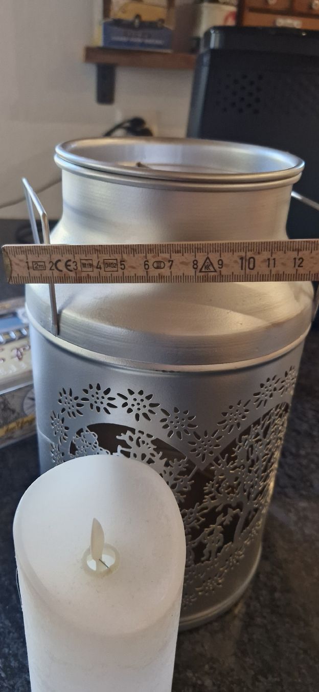 Lanternes: Milchkannenlaterne Scherenschnitt silberfarben 28cm – D'occasion à Lommiswil par Flumer1 1
