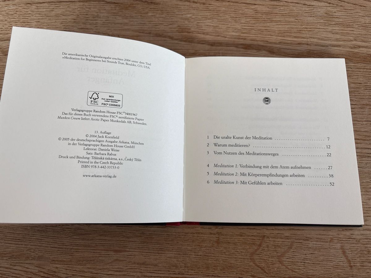Libri: Meditation für Anfänger  – Usato da Schlierbach venduto da Stee09 2