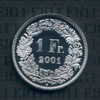 CHF___1.00 2001 stgl * nigelnagelneu! 1 Franken